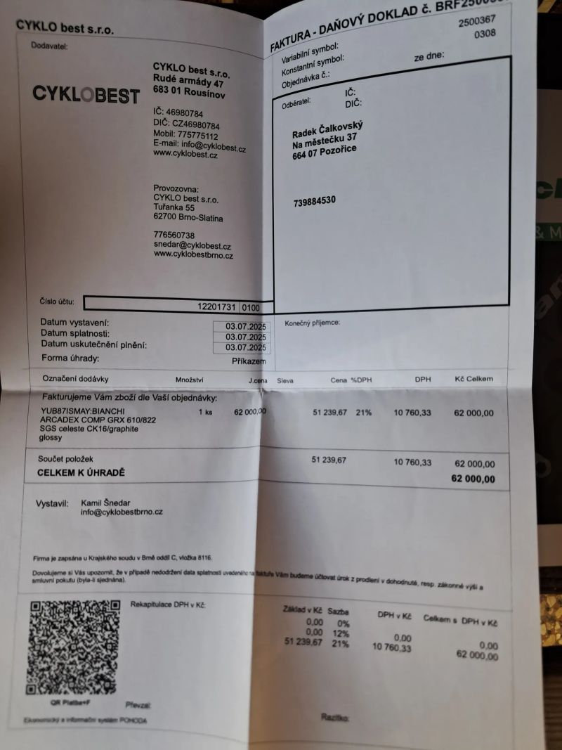 Bianchi Arcadex Comp