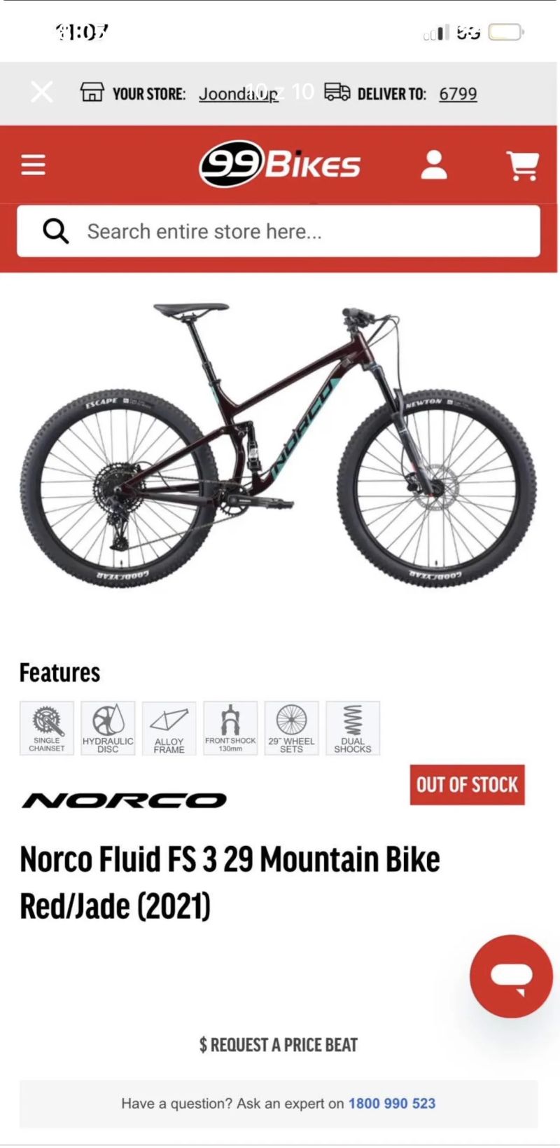 Norco Fluid FS 3 red/jade