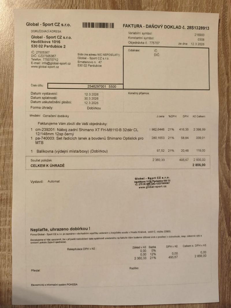 Nové Enduro vypletené kola včetně nových plášťů (WTB+Shimano 8100+Continental)