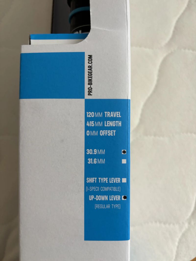 teleskopická sedlovka PRO koryak 120 mm , 30.9 mm 