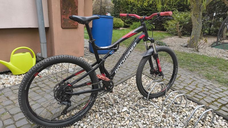 Celoodpružený Rockrider ST530S (jednopřevodník, hydraulické kotoučové brzdy) 