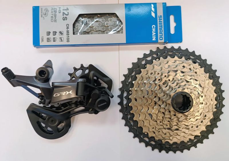 Shimano GRX 1x12 (přehazovačka + kazeta + řeťez)