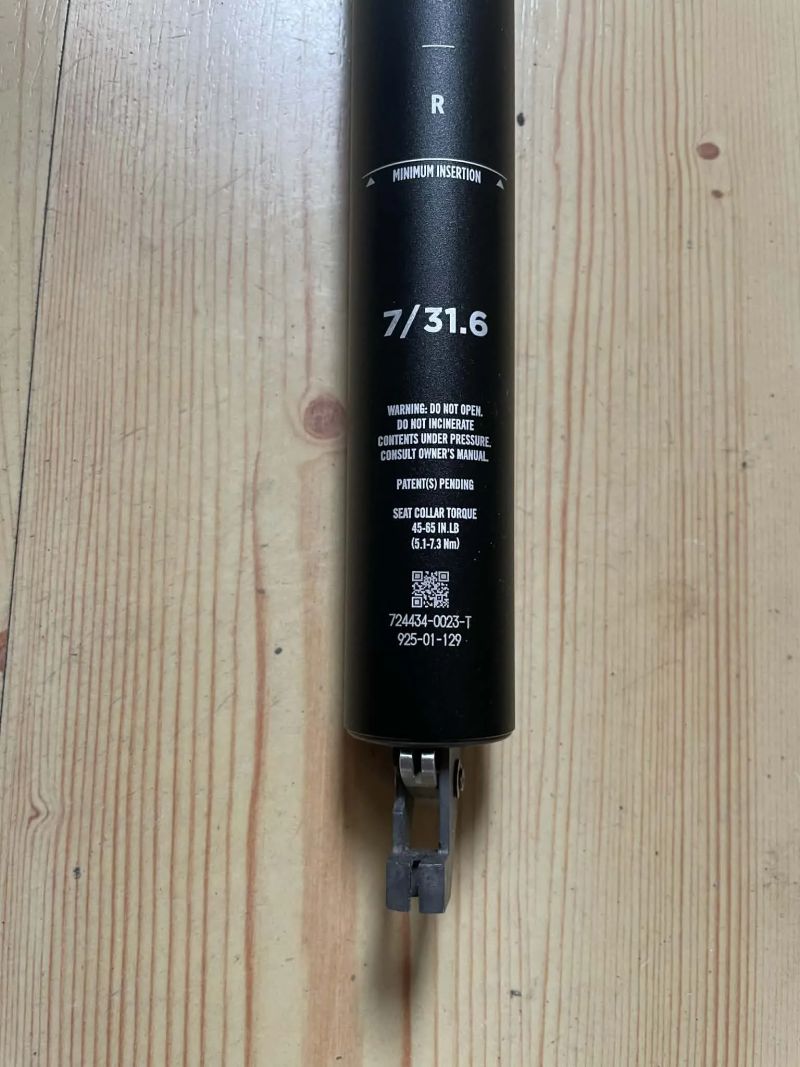 Teleskopická sedlovka FOX se zdvihem 175 mm, průměr 31.6 