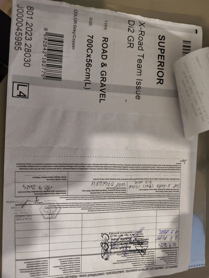 Superior X-ROAD Team Issue Di2 GR velikost L -180-190cm