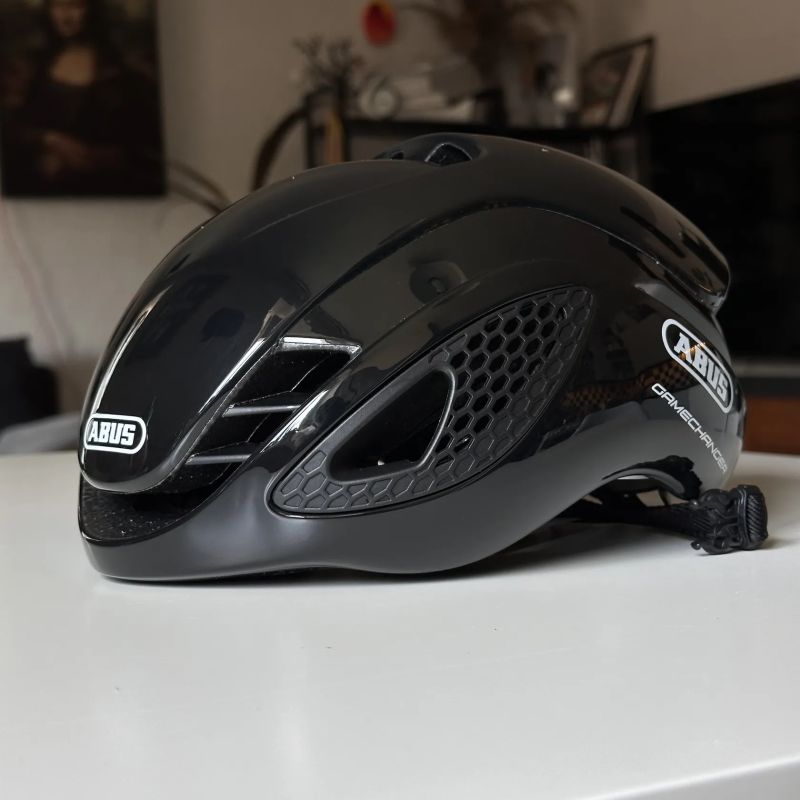 Cyklistická helma Abus Gamechanger 1.0 Shiny Black vel. S