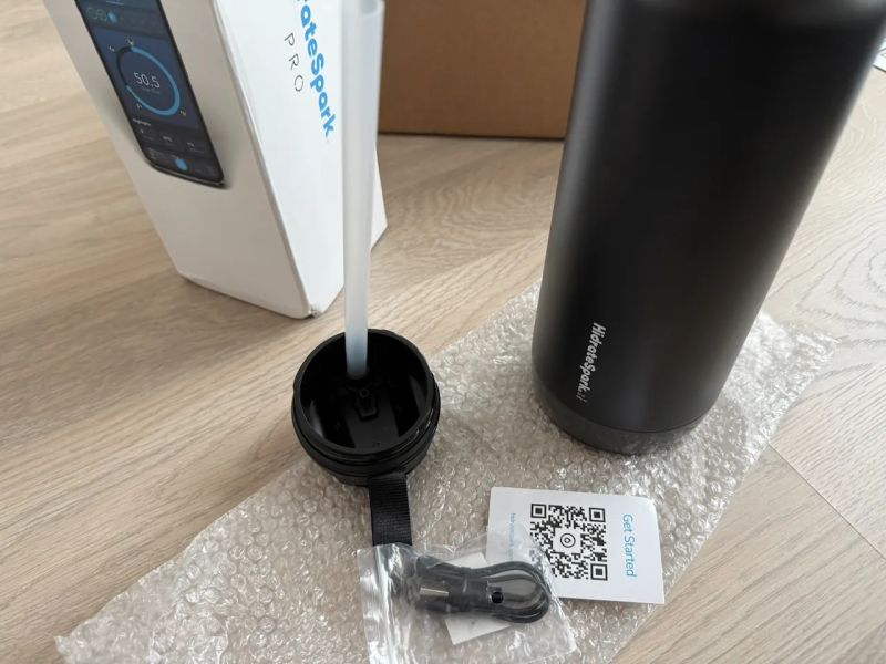 HidrateSpark PRO 2 chytrá lahev, 950 ml, černá