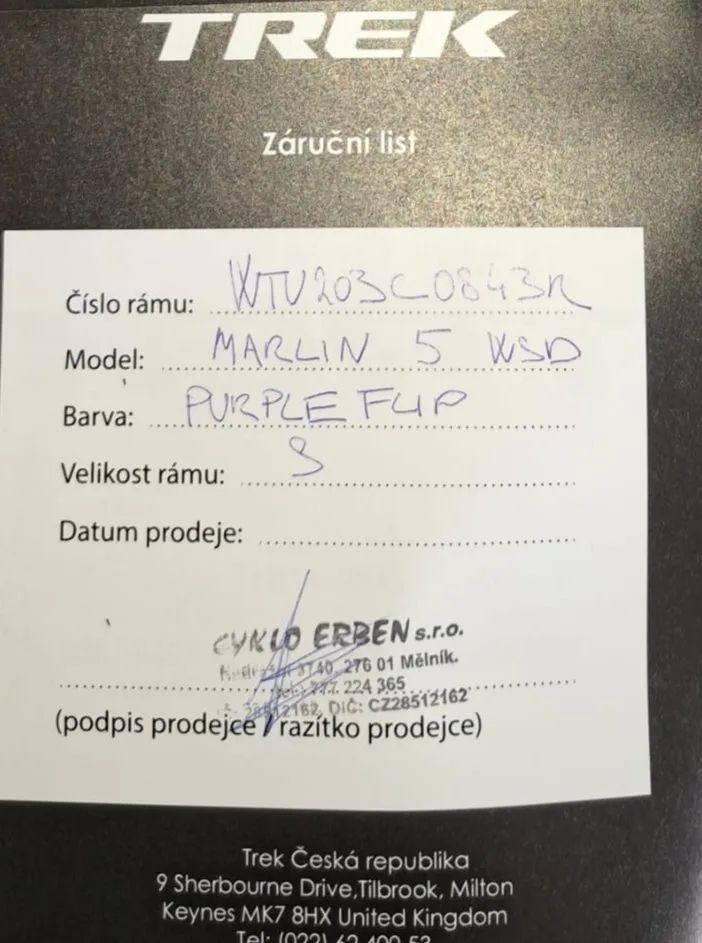 Trek Marlin 5 WSD velikost S (barva Purple Flip)