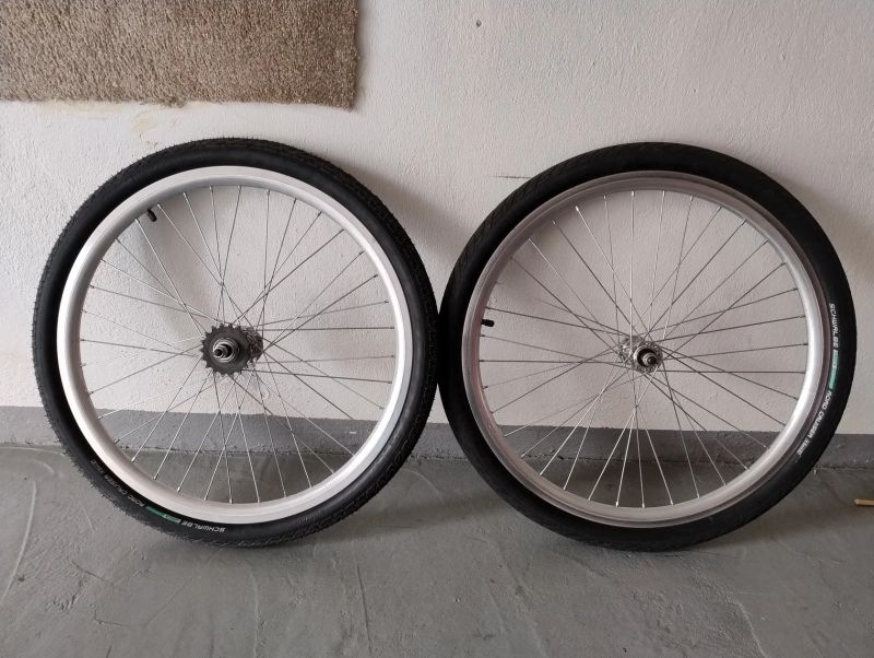 OEM komplet zapletené kola přední +zadní 24 540-21 36d Velosteel torpedo (stříbrná)