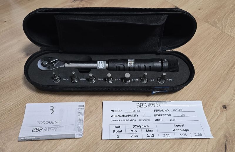 Momentový klíč BBB BTL-73 (2–14 Nm)