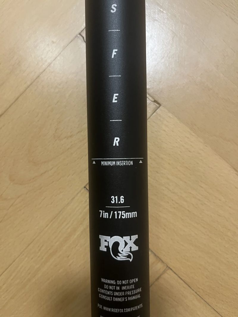 Fox transfer 175 mm / 31.6 - nová teleskopická sedlovka