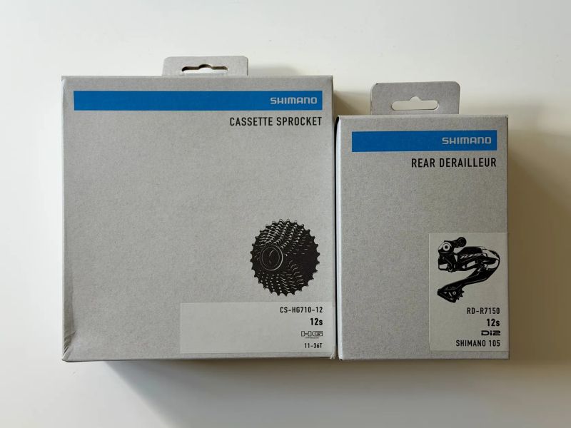 Přehazovačka Shimano 105 Di2 RD-R7150 12s + Kazeta Shimano CS-HG710 12 rychlostí 11-36