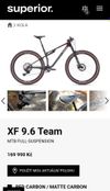 MTB Superior Superior XF 9.6 Team (L) Nové, záruka 11/2027.TOP krásné kolo.