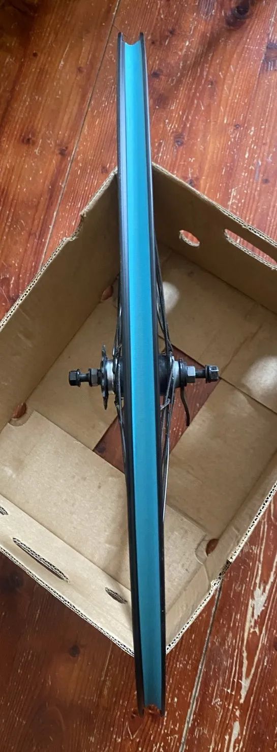 Zadní kolo Santafixie, 30mm ráfek, s brzdou typu coaster (torpédo)