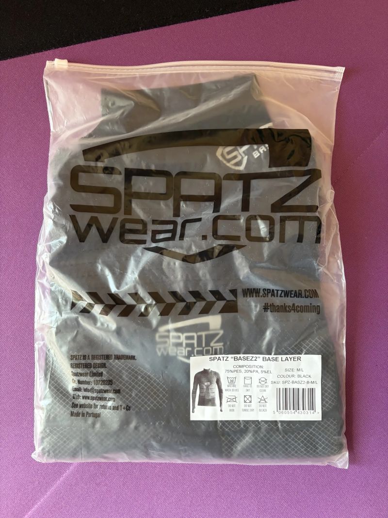  SPATZWEAR BASEZ 2 BLACK BASELAYER vel. M-L /NOVÉ/