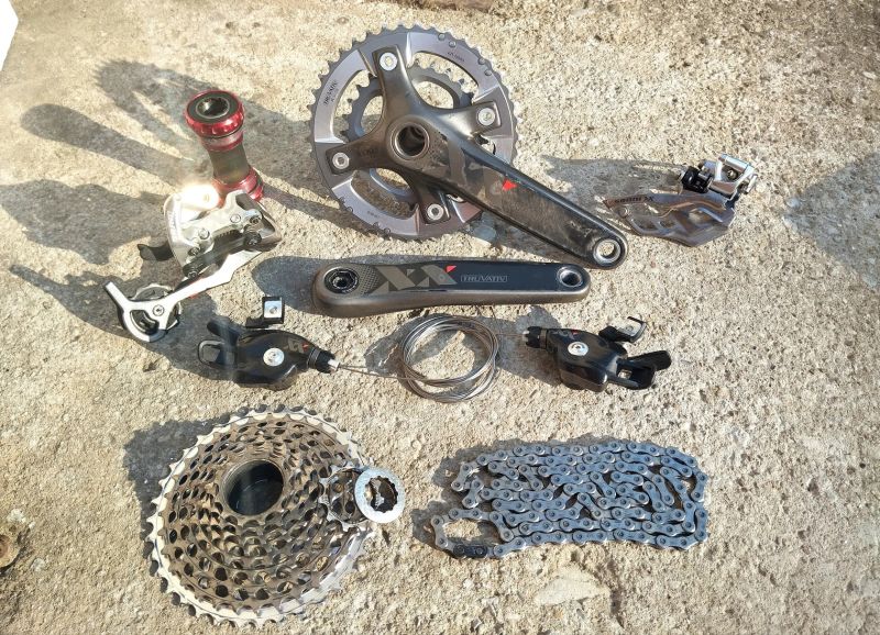 Sram XX Carbon, komplet čistá sada