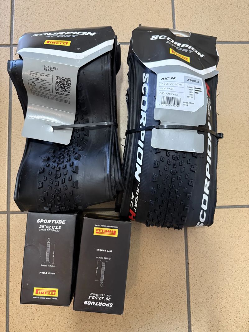 Pirelli SCORPION SPORT XC H 29 x 2.2 + duše, cena za set