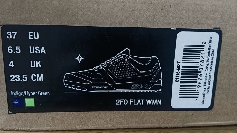 cyklistické MTB boty Specialized 2FO Flat - indigohyper gree vel.37 235mm