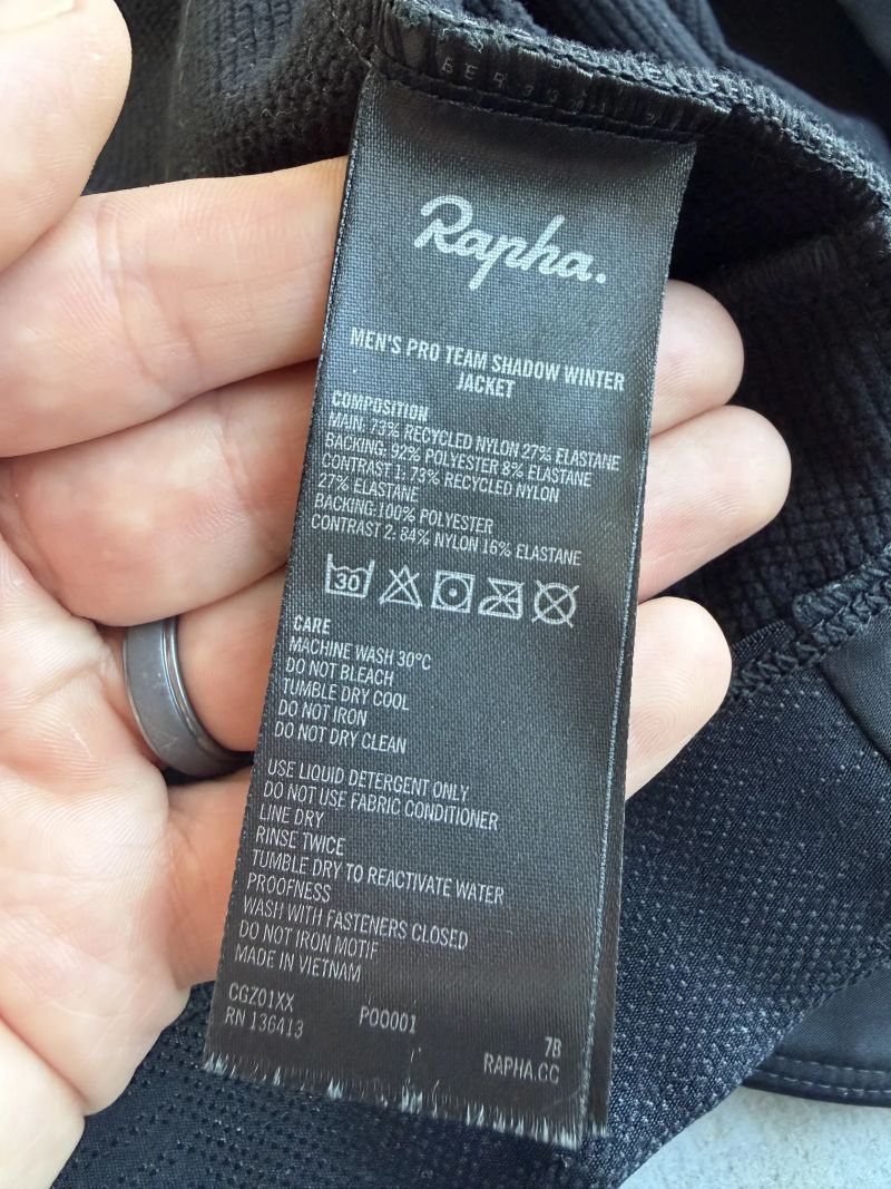 Pánská cyklistická bunda Rapha Men's Pro Team Shadow Winter Jacket - black/silver