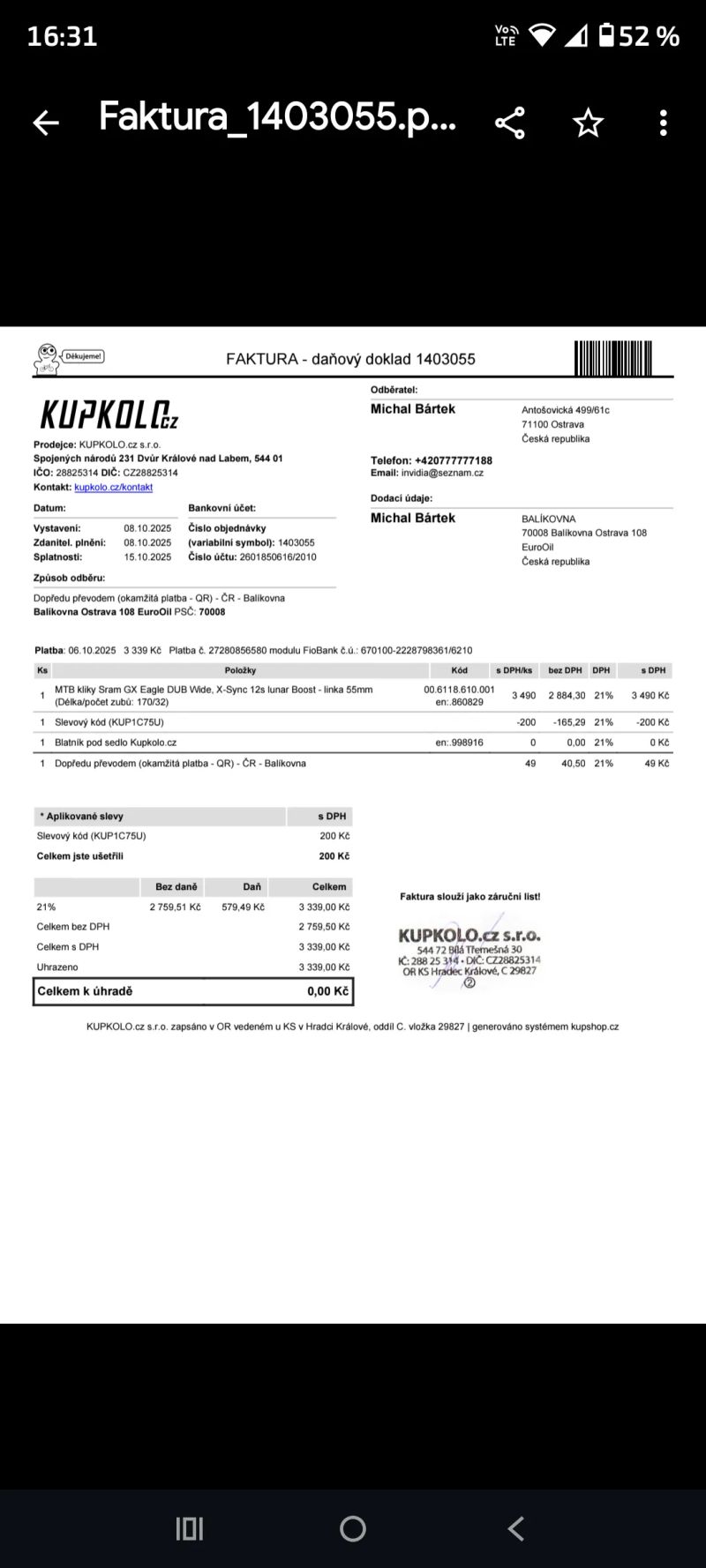 NOVÉ kliky Sram GX Lunar 170mm 32z DUB WIDE