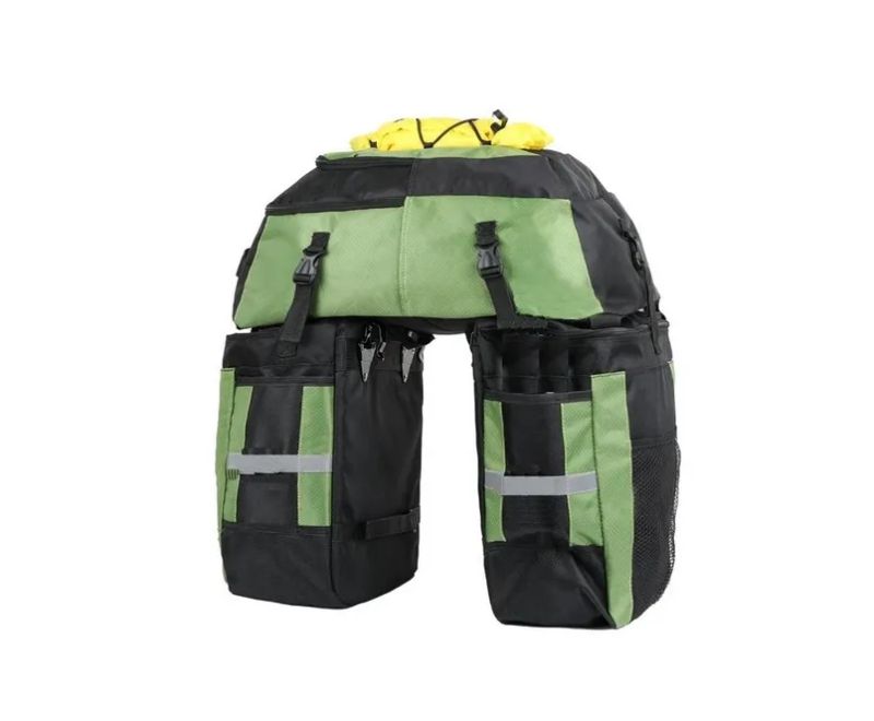  Rhinowalk brašna 3v1 na kolo na zadní nosič 75L červená, zelená nebo černá barva 