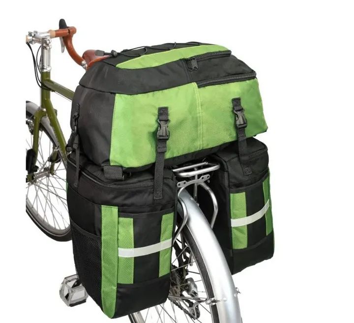  Rhinowalk brašna 3v1 na kolo na zadní nosič 75L červená, zelená nebo černá barva 