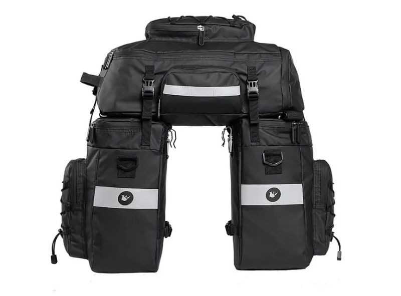  Rhinowalk brašna 3v1 na kolo na zadní nosič 75L červená, zelená nebo černá barva 