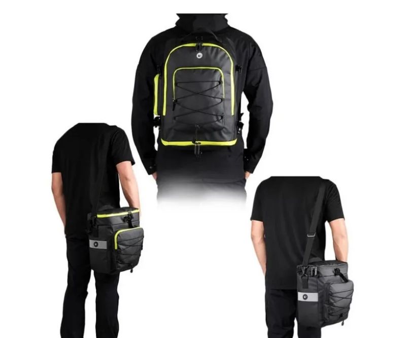  Rhinowalk brašna 3v1 na kolo na zadní nosič 75L červená, zelená nebo černá barva 