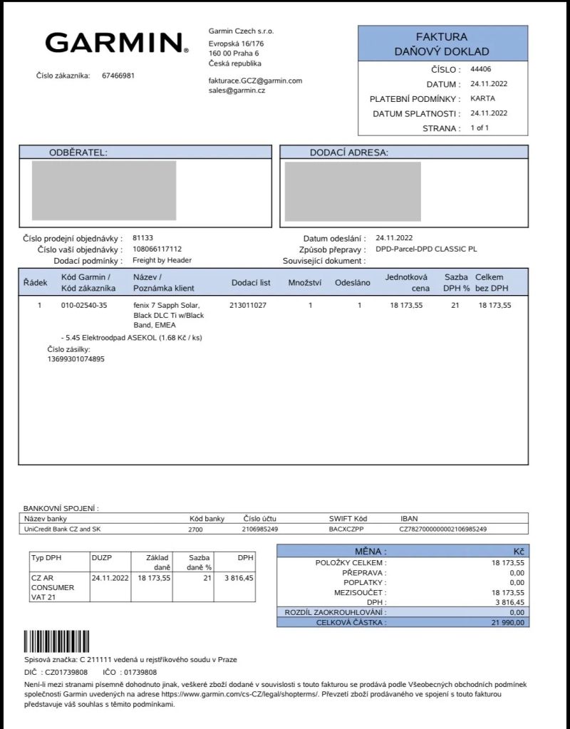 Garmin Fenix 7 Sapphire Solar