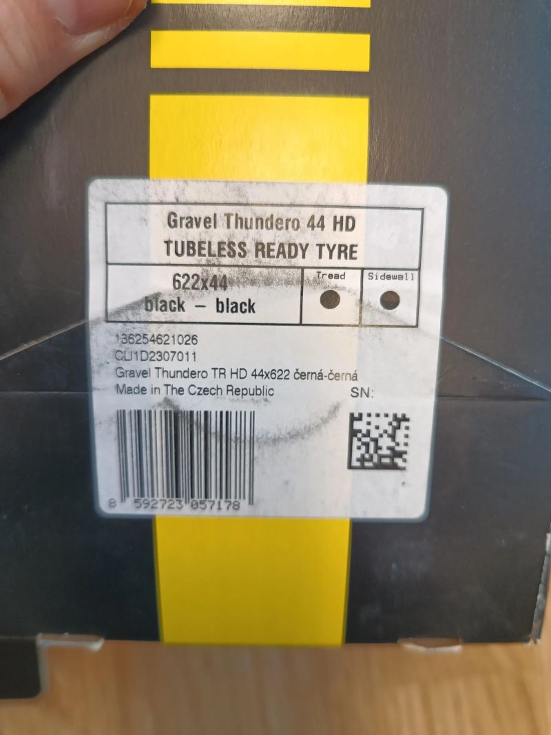 Tufo Gravel Thundero HD 44 mm + TPU duše