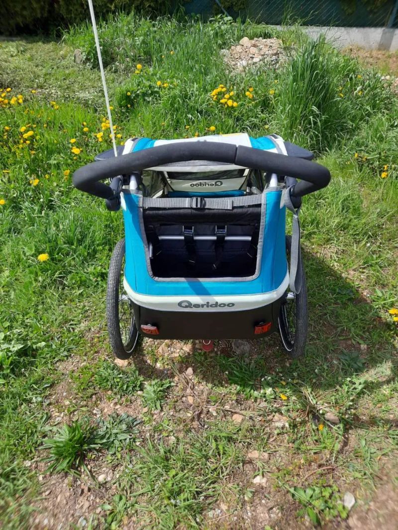 Prodám německý odpružený vozík za kolo / sportovní kočárek Qeridoo Kidgoo 1
