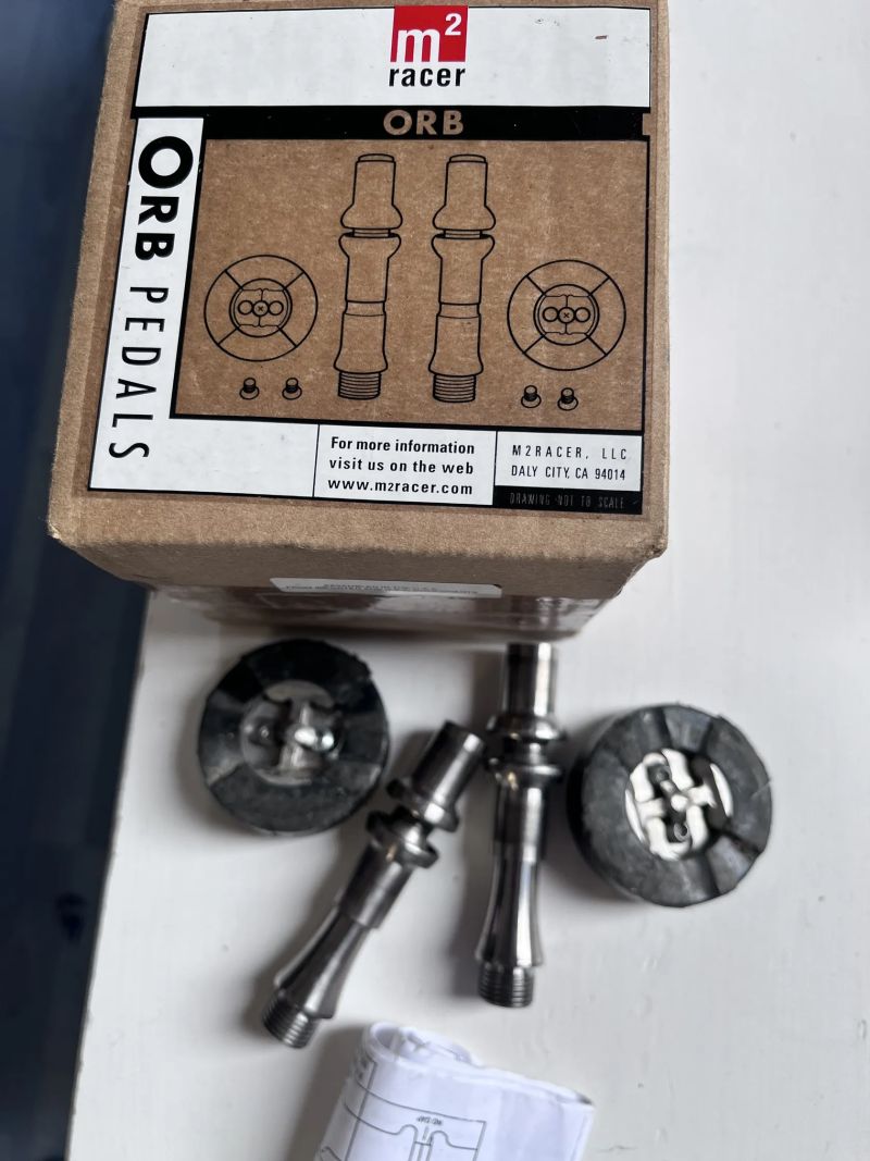 Prodám raritní titanové nášlapné pedály Orb M2 Racer
