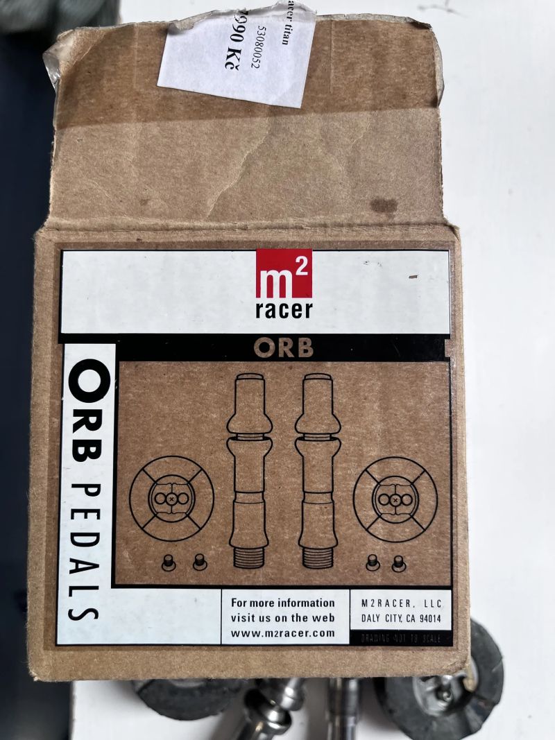 Prodám raritní titanové nášlapné pedály Orb M2 Racer