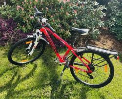 Dětské kolo 24" Maxbike – jako nové, blatníky, nosič