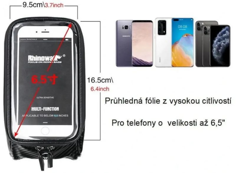 Rhinowalk brašna na horní rám / řídítka vč. kapsy na mobil RK18335