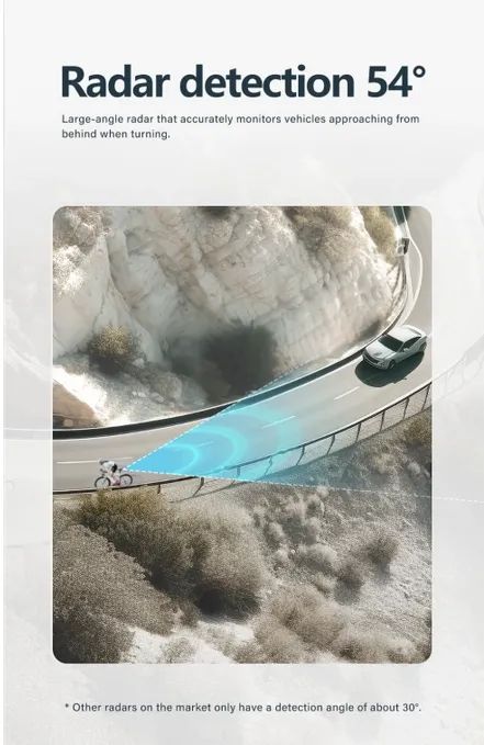 CYCLAMI světlo na kolo zadní + radar RT01