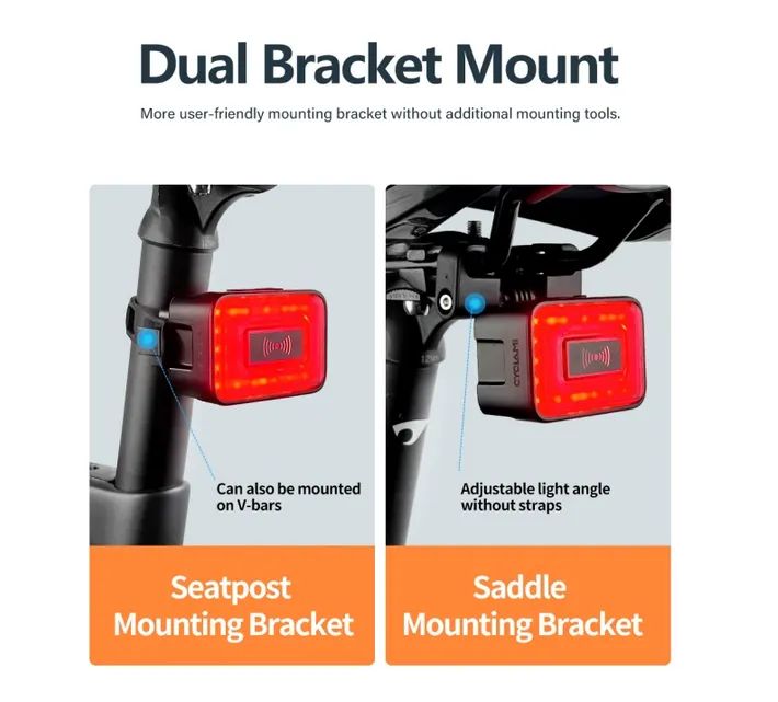 CYCLAMI světlo na kolo zadní + radar RT01