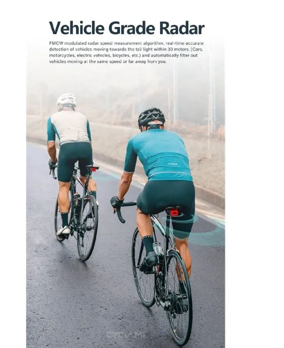 CYCLAMI světlo na kolo zadní + radar RT01