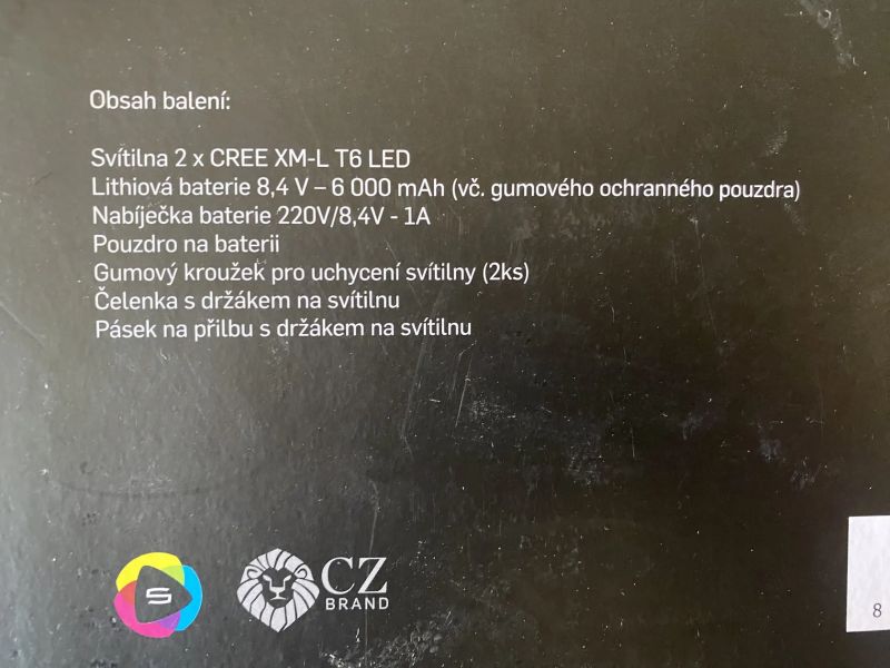 Cyklosvítilna Spectro 2000lm - čelovka - svítilna na helmu