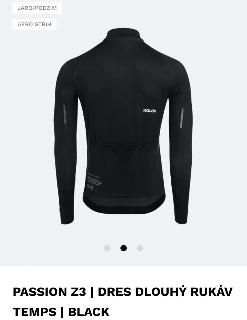 KALAS PASSION Z3 | DRES DLOUHÝ RUKÁV TEMPS | BLACK - Velikost 4