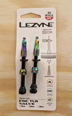 Tubeless ventilky Lezyne CNC TLR 60 mm – Neo Metallic (nové)