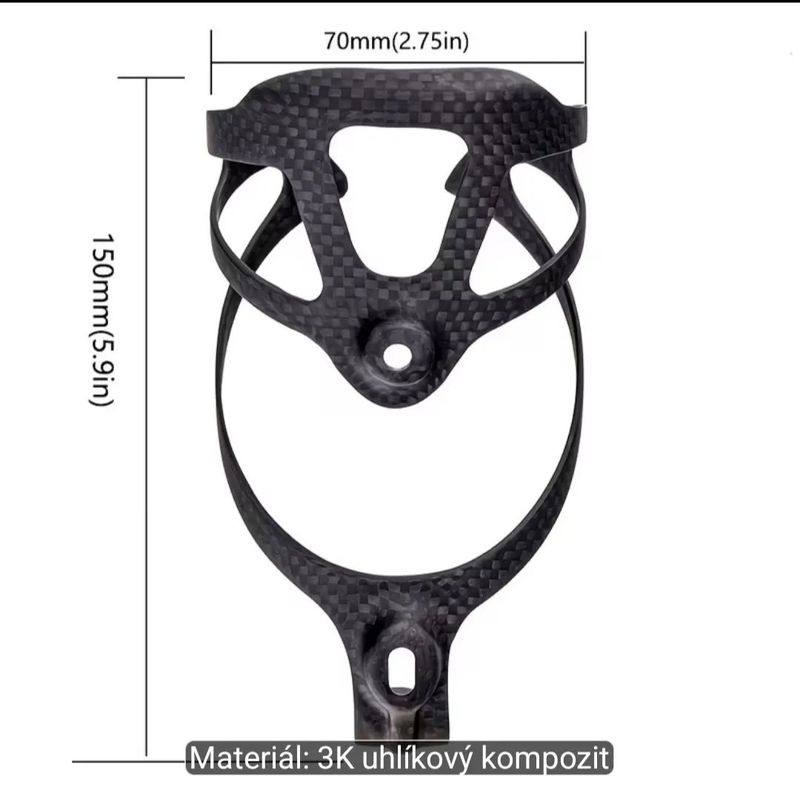 Karbonový košík na láhev, 18 g - 2 ks