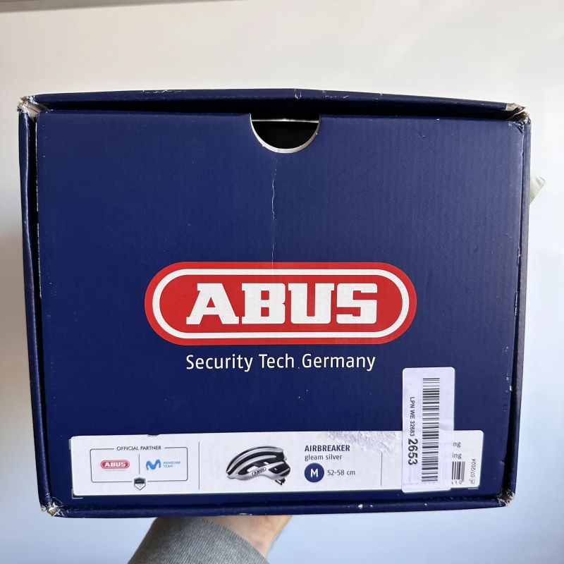 Cyklistická helma Abus AirBreaker Gleam Silver Medium