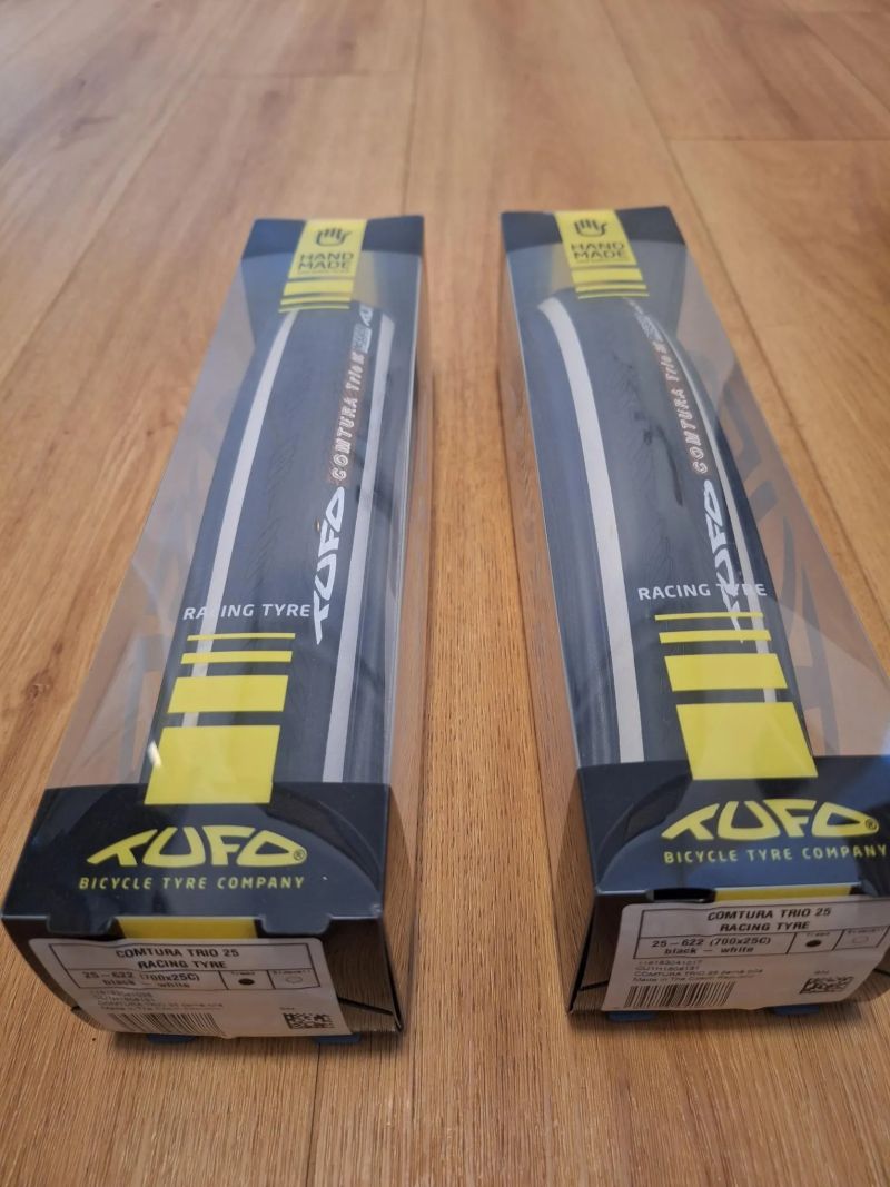 Prodám 2x NOVÉ pláště Tufo Comtura Trio Racing 700x25C