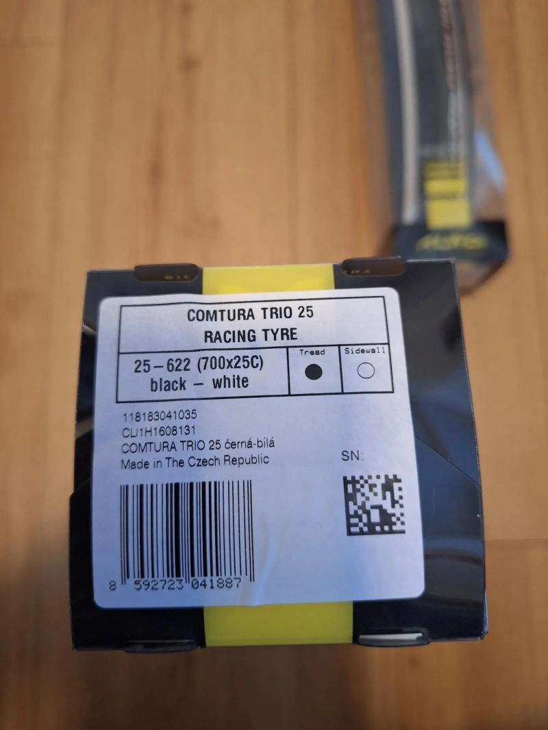 Prodám 2x NOVÉ pláště Tufo Comtura Trio Racing 700x25C