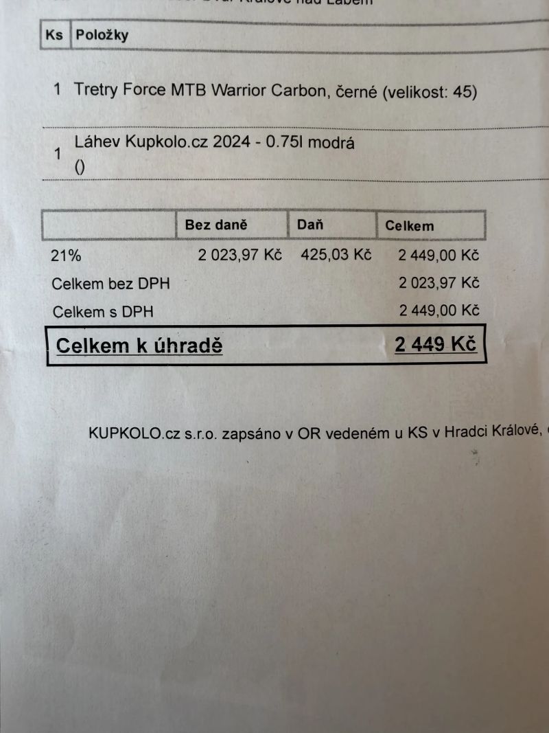 Tretry Force MTB Warrior Carbon 45 