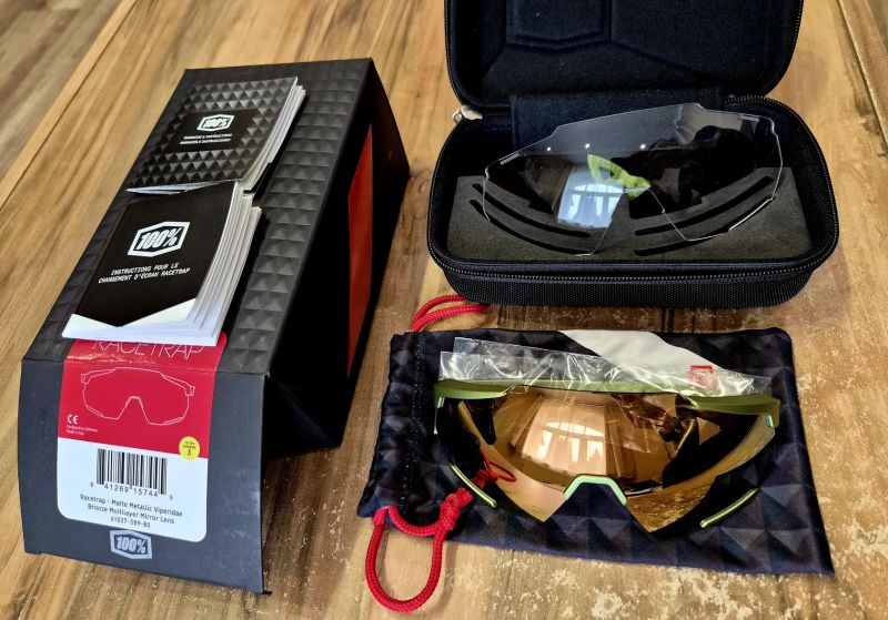 Nové brýle 100% Racetrap brýle Matte Metallic Viperidae/Bronze Multilayer Mirror Lens