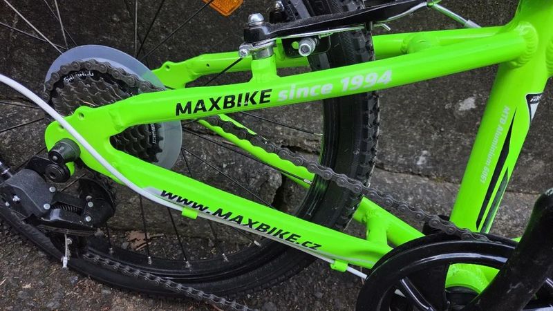 Dětské kolo MAXBIKE 20" – ZELENÉ, lehké hliníkové, 7 rychlostí