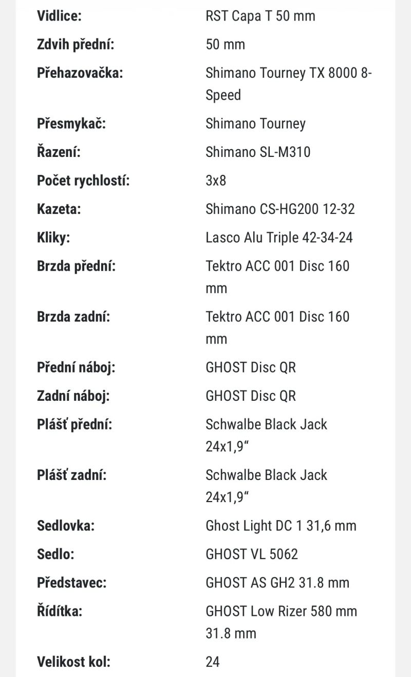 Dětské kolo Ghost Kato 24