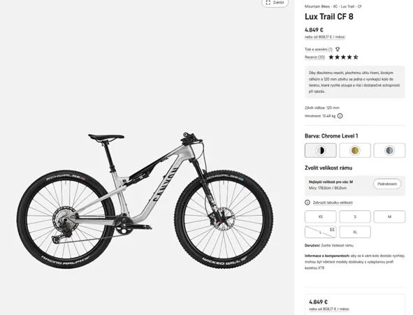 Canyon Lux Trail CF 8 nový, zo zdravotných dôvodov