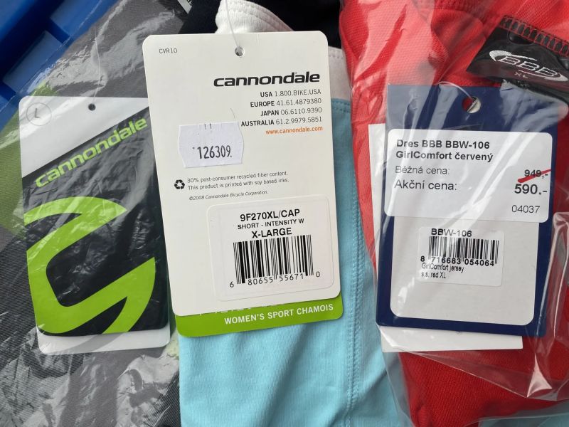 Cannodale + značka BBB. Úplně NOVÉ oblečení. 3 kusy. (Nestihli jsme vrátit do eshopu.)
